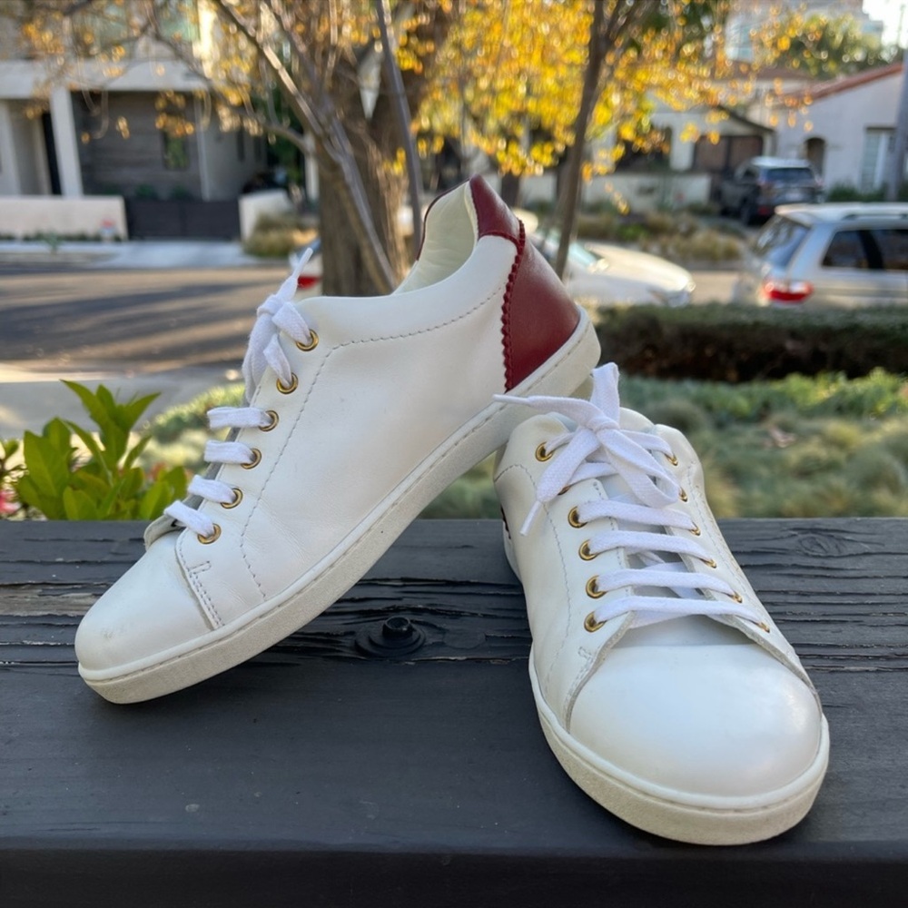 White and Red Girl’s Sneakers